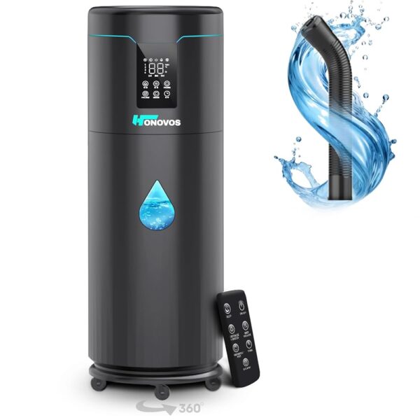 Humidifiers for Large Room Home Bedroom 2000 sq.ft. 17L/4.5Gal Large Humidifier with Extension Tube & 4 Speed Mist,Top Fill Wholehouse Humidifier with 360°Nozzle for Plant...