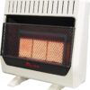 IR26T-BB Ventless Dual Fuel Infrared Space Heater with Thermostat Control for Home and Office Use, 30000 BTU, Heats Up to 1400 Sq. Ft., Includes Wall Mount, Base Feet, and...
