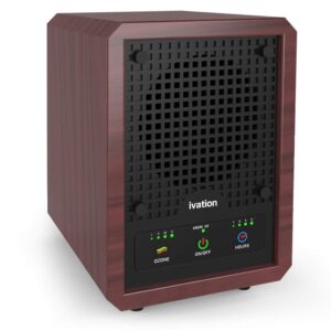Ivation 5-in-1 Air Purifier & Ozone Generator For Up to 3,500 Sq/Ft, Ionizer & Deodorizer – Included 2 UV Lights, Photo-Catalytic and Carbon Filters, Eliminates Odors from Pets,...