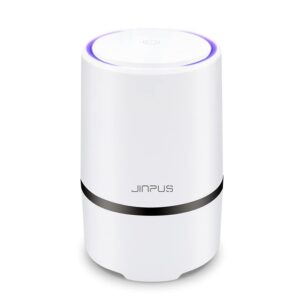 JINPUS Air Purifier Small Portable Air Cleaner for Bedroom with HEPA Filter, Upgraded Low Noise Home Air Purifiers GL-2103 (Powered by 4.9 ft USB Cable, No Adapter)