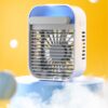 JUGNEE Personal Space Air cooler and humidifier, 3 Speed Personal Desk Fan, Air Conditioner Fan, Mini Air Cooler, Portable Personal Air Fan Circulator, LED Night Light for Home...