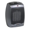 Lasko 754201 Small Portable 1500W Electric Ceramic Space Heater Safety, Overheat Protection, Thermostat and Extra Long 8-ft Cord for Indoor Ho, With Tip-Over Switch, Gray