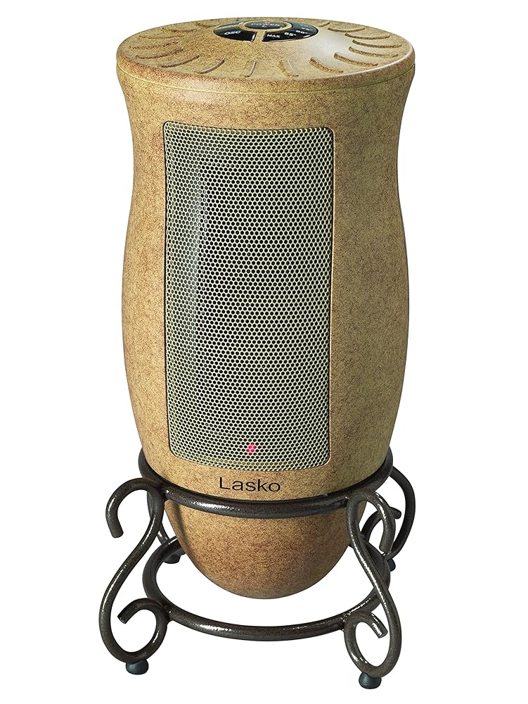 Lasko Oscillating Designer Series Ceramic Space Heater for Home with Adjustable Thermostat, Timer and 2-Speeds, 16 Inches, 1500W, Beige, 6405 Lasko Oscillating Designer Series Ceramic Space Heater for Home with Adjustable Thermostat, Timer and 2-Speeds, 16 Inches, 1500W, Beige, 6405
