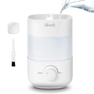 LEVOIT Top Fill Humidifiers for Bedroom, 2.5L Tank for Large Room, Easy to Fill & Clean, 28dB Quiet Cool Mist Air Humidifier for Home Baby Nursery & Plants, Auto Shut-off and...