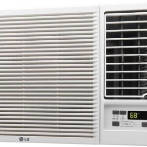 LG 7,500 BTU Window Air Conditioner with Supplemental Heat, Cools 320 Sq.Ft. (16' x 20' Room Size), Electronic Controls with Remote, 2 Cooling, Heating & Fan Speeds, Slide...