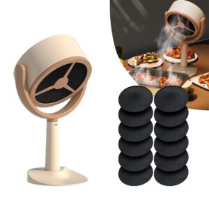 Lorivu Smoke Purifier, Portable Smoke Purifier, Portable Exhaust Fan for Kitchen, Smoke Filter for Smoking Indoors, Portable Kitchen Exhaust Fan, Low Noise Mini Cooker Hood for...