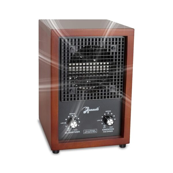 Mammoth Ion and Ozone Generator 3000 mg/hour, Adjustable up to 3,500 SqFt Ionizer & Deodorizer Ozone Odor Eliminator- Ozone Machine Wooden Design Ideal for Dust, Pollen, Pets &...