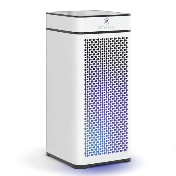 Medify MA-40 UV Light Air Purifier with True HEPA H14 Filter | 1,793 ft² Coverage in 1hr for Wildfires Smoke, Odors, Pollen, Pets | Quiet 99.9% Removal to 0.1 Microns | White,...