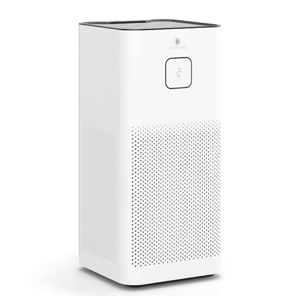 Medify MA-50 Air Purifier V3.0 with True HEPA H13 Filter | 2,640 ft² Coverage in 1hr for Smoke, Wildfires, Odors, Pollen, Pets | Quiet 99.9% Removal to 0.1 Microns | White, 1-Pack