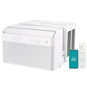 Midea 10,000 BTU U-Shaped Smart Inverter Window Air Conditioner–Cools up to 450 Sq. Ft., Ultra Quiet with Open Window Flexibility, Works with Alexa/Google Assistant, 35% Energy...