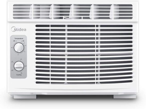 Midea 5,000 BTU EasyCool Small Window Air Conditioner - Cool up to 150 Sq. Ft. with Easy-to-Use Mechanical Controls and Reusable Filter, Perfect for Small Bedroom, Living Room,...