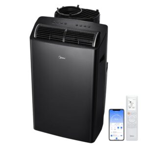 Midea Duo 14,000 BTU(12,000 BTU SACC) High Efficiency Inverter, Quiet Portable Air Conditioner, Cools up to 550 Sq.Ft., Works with Alexa/Google Assistant, Includes Remote...