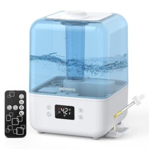 MORENTO Humidifiers for Bedroom, 4.5L Top Fill Humidifiers for Large Room, Cool Mist Humidifiers for Home, 360 Nozzle, Auto Shut-Off, Humidity Setting, Last up to 50Hrs with...