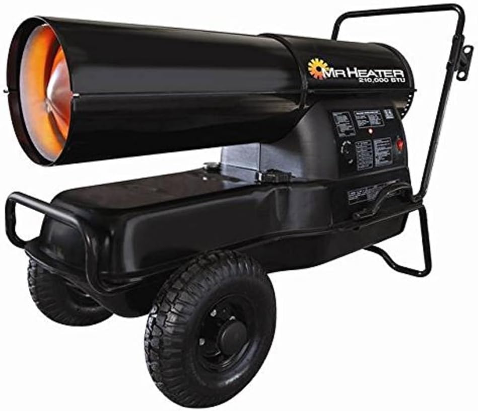 Mr. Heater F270385: 210,000 Btu Forced Air Kerosene Heater, One Size, Black Mr. Heater F270385: 210,000 Btu Forced Air Kerosene Heater, One Size, Black