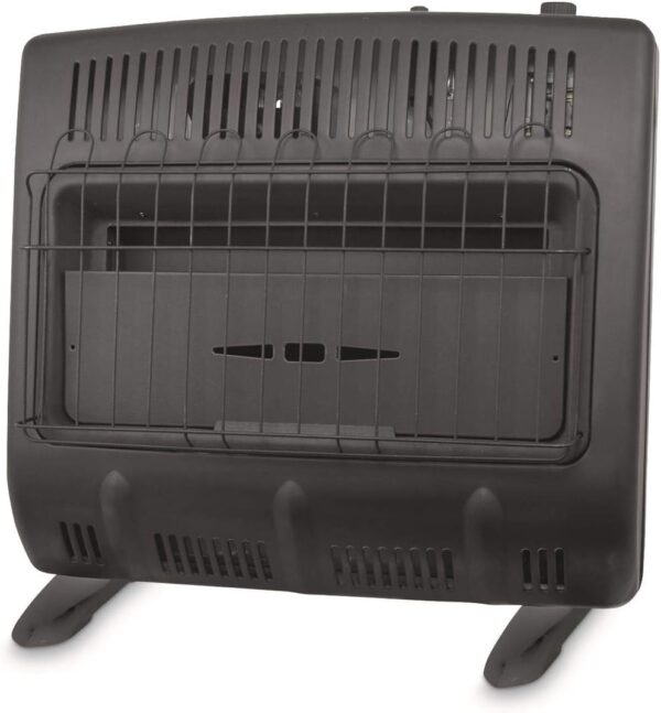 Mr. Heater MH-F299740 Vent Free Wall Mountable 30,000 BTU 1,000 Square Foot Forced Air Propane Garage Heater with Legs and Mounting Hardware, Black
