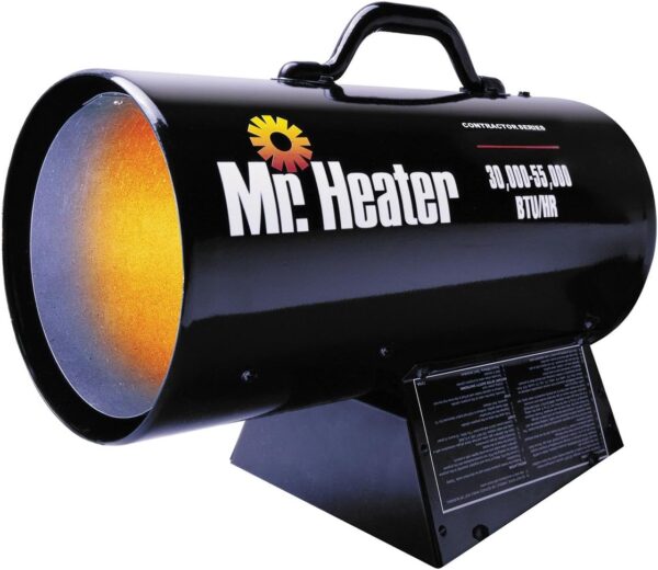 Mr. Heater MH125FAV 125,000-BTU Forced-Air Propane Heater, Black