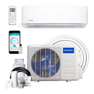 MRCOOL Advantage Series 12,000-BTU 120-Volt Ductless Inverter Wall Mount Heat Pump System, Mini Split AC/Heating System w/SmartHVAC Technology, White
