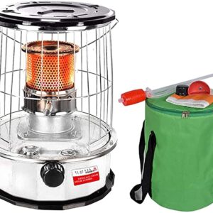 NaoSIn-Ni Kerosene Stove Heater, for Indoor Camping, Lightweight Portable Stainless Steel Oil Heater Glass Burner for Outdoor Patio Refined