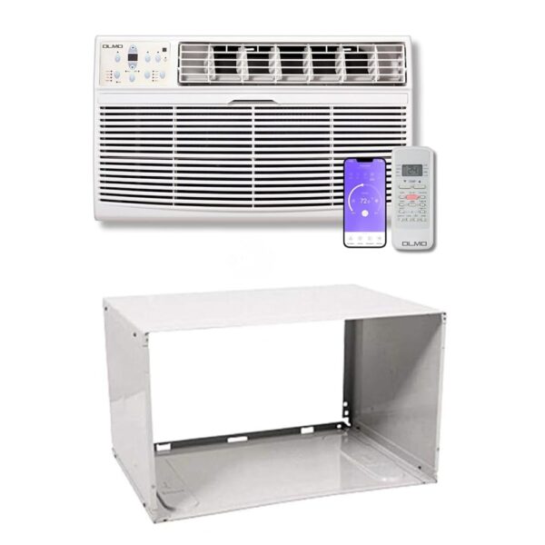 OLMO 8,000 btu 115V Through-the-Wall Air Conditioner with Remote Control and built in Smart Kit, (Heating and Cooling) (R32 Refrigerant) Wall Sleeve Included…