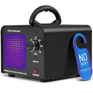 Ozone Generator 40000mg/h, Ozone Machine Ionizer-High Capacity Ozone Odor Eliminator for Car/Home/Smoke/Pet Odor(Black)