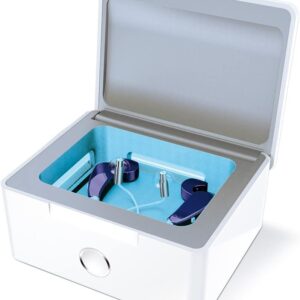 PerfectDry LUX | World's Fastest Hearing Aid Dryer, Dehumidifier Accessory | UV-C Ultraviolet Light Box Kit | Removes Sweat & Moisture from Hearing Aids, Airpods, Wireless...