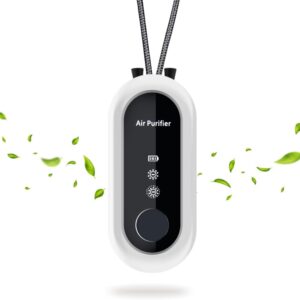 Personal Air Purifier- travel air purifier, Smart And Portable, Efficient Ion Purification, Wearable Anywhere for Travel, Airplane, Office&Home white