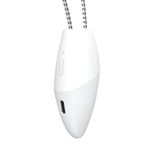 Personal Wearable Air Purifier Necklace, Rechargeable Mini Personal Air Purifier, Portable Size Wearable Air Purifiers for Travel, Car, Home, Airplane (White)