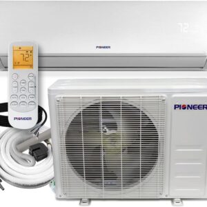 PIONEER Diamante Series Ductless Mini-Split Air Conditioner Inverter Heat Pump Full Set with 16 Ft. Kit