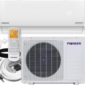 Pioneer® Diamante Ultra 12,000 BTU 23 SEER Energy-Star Wi-Fi Ductless Mini-Split Inverter++ Air Conditioner Heat Pump Full Set with 16 Ft. Kit