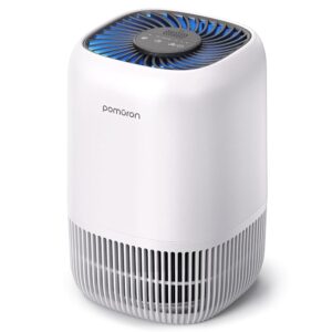 POMORON Air Purifiers for Bedroom Home, Air Filter Cleaner with Fragrance Sponge, HEPA Filter for Smoke, Allergies, Pollen, Pet Dander, Odor, Dust, Portable Air Purifier for...