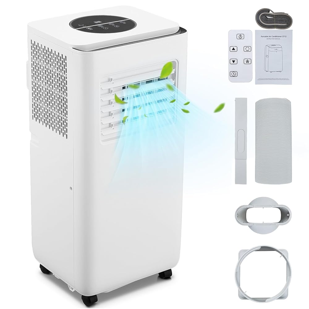 Portable Air Conditioner 10000BTU, Portable AC Unit with Remote Control, Energy-Efficient Cooling for 450 Sq.Ft, 3-In-1 Cool, Fan, Dehumidify Modes, 24Hour Timer, Portable AC... Portable Air Conditioner 10000BTU, Portable AC Unit with Remote Control, Energy-Efficient Cooling for 450 Sq.Ft, 3-In-1 Cool, Fan, Dehumidify Modes, 24Hour Timer, Portable AC...