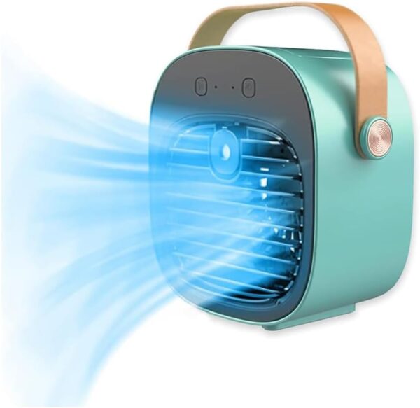 Portable Air Conditioner ，6000mAh MiNi Air Conditioner Fan，USB Rechargeable Personal Desktop Fan，3-Speed Silent for Office，Bedroom、Study 、Room、Travel、Indoor/outdoor...