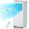 Portable Air Conditioner - 8,000 Btus Air Conditioner Cools Room Up to 350 sq.ft., Quiet AC Unit with Remote Control, Built-in Dehumidifier, Fan, Auto & Sleep Modes, Window...
