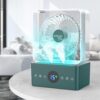 Portable Air Conditioner Fan,Camping Fan,Water-Cooled Fan,Misting Fan,Internal Battery,3 levels of speed,5 light Modes,Indoor Thermometer,1-8H Timer,Fan for Outdoor Bedroom Home...