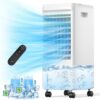 Portable Air Conditioners, 3-IN-1 Evaporative Air Cooler, Swamp Coolers w/ 3 Ice Pack, 1.85 Gal Water Tank, 4 Modes, 80° Oscillation, 7H Timer, Portable Ac for Bedroom, Room,...