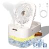 Portable Air Conditioners, [Rechargeable & 2.5L Water Tank] Soves Room Cooler Air Conditioner, 3 Wind Speed & Light, 3 Cool Mist Room Portable AC Personal Mini Cooling Fan...