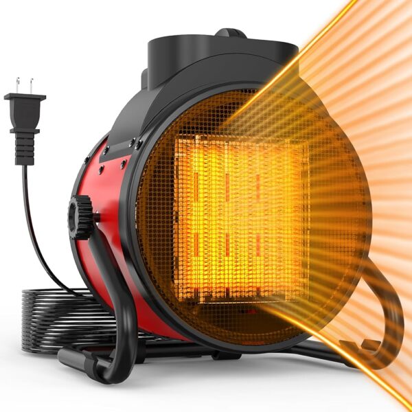 Portable Electric Space Heater - Space Heater for Indoor Use, with 3 Modes 3S PTC Fast Heating Overheat Protection, Ceramic Fan Space Heaters for Large Room Bathroom Office Desk...