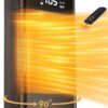Portable indoor space heater Space Heater Indoor, 1500W Portable Heaters for Indoor use with Remote, PTC Ceramic Electric Heater for Bedroom with Thermostat