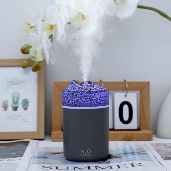 Portable Mini Humidifier, Small Humidifier for Plants, USB Personal Desktop Office Humidifiers, Quiet Cool Mist Air Diffuser for Baby Bedroom Travel and Car, Easy One-Button...