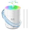 Portable Small Humidifiers for Bedroom Baby, Rechargeable Mini Cool Mist Plant Humidifier for Plants, Quiet Desktop Humidifier with 2 Working Modes & Colorful Night Light for...