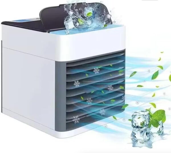 Portable USB Micro Air Conditioning Fan, Small Desktop Spray Air Cooler, Mobile Cooling Fan