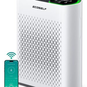 Powerful Air Purifiers for Home Large Room Up to 1400 Ft², with Smart WiFi Air Quality Monitor Sleep Mode, Air Purifier for Bedroom Office Living Room for Pets, Dust Smoke...