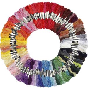 Premium Embroidery Floss Rainbow Color 100 Skeins Per Pack Cross Stitch Threads Friendship Bracelets Floss Crafts Floss