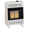 ProCom Heating Natural Gas Ventless Infrared Plaque Heater With Base Feet - 10,000 BTU, Manual Control - Model# MN100HPA-B