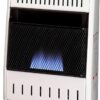 ProCom ML100TBA-B Ventless Propane Gas Blue Flame Space Heater with Thermostat Control for Home and Office Use, 10000 BTU, Heats Up to 500 Sq. Ft., Includes Wall Mount and Base...