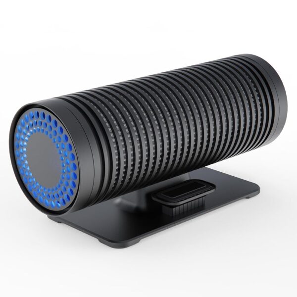 QUEENTY Car Air Purifier, Small Air Purifier for Car Bedroom Pet, HEPA Mini Air Purifier with 3 Stages Air Purification, Dual Fan, Desktop Air Purifier for Removing Dust Pet...