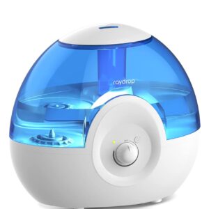 raydrop Cool Mist 2.2L Humidifiers for Bedroom, 28dB Whisper-Quiet Ultrasonic Humidifier, Easy to Clean Home Humidifier, Auto Shut-Off, 30H Work Time, Night Light (Blue)