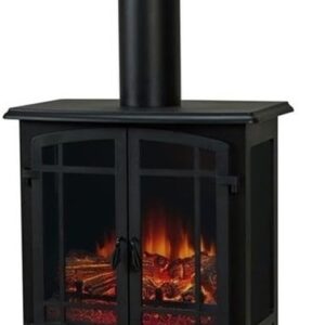Real Flame Foster Stove Electric Fireplace - Freestanding with Adjustable Thermostat, Auto Shut-Off