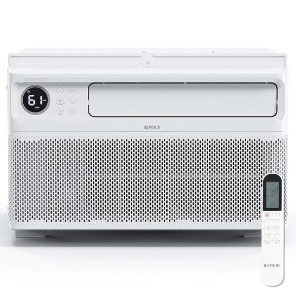 ROVSUN 10000 BTU Window Air Conditioner with Inverter Compressor, AC Unit for Window with Remote Control, Timer Function & Pre-Installed Side Panels for Easy Operation &...