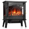 R.W.FLAME Electric Fireplace Heater, 20" Freestanding Fireplace Infrared Stove 1000W/1500W, 3D Realistic Flame Effects, Adjustable Brightness and Heating Mode, Overheating Safe...
